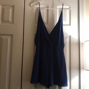 Royal blue dressy romper